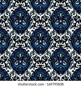 Luxury damask seamless pattern vector