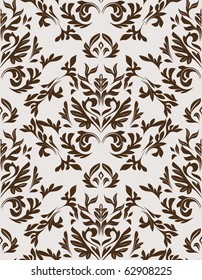 Luxury damask seamless pattern. Vector