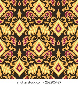 Luxury Damask seamless vector pattern floral design