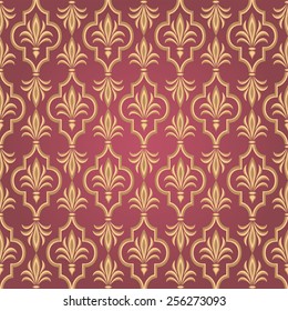   Luxury Damask seamless wallpaper pattern.