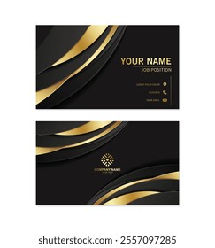 luxury dark abstract business card design