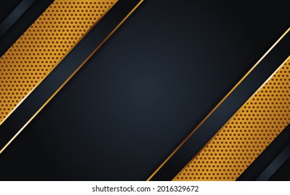 Luxury dark background combination with dot texture line gold