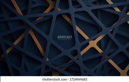 Luxury dark background with a combination glowing golden with 3D style