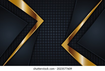 Combinaciones de fondo oscuro de lujo con oro de línea