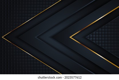 Combinaciones de fondo oscuro de lujo con oro de línea