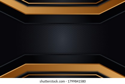 Luxury dark background combine with golden lines