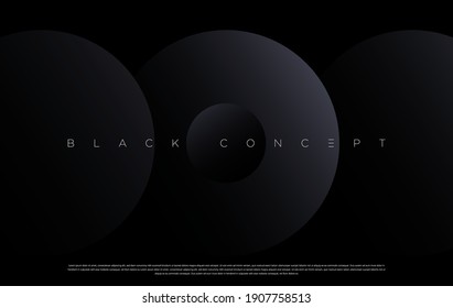 Luxury Dark Background Design For Website, Poster, Brand Identity, Brochure, Presentation Template Etc. With Futuristic Geometric Shapes. Vector EPS
