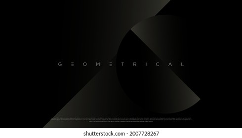 Luxury dark background design for website, poster, brand identity, brochure, presentation template etc. with futuristic geometric shapes. Vector EPS