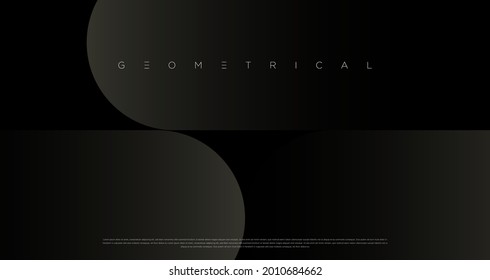 Luxury dark background design for website, poster, brand identity, brochure, presentation template etc. with futuristic geometric shapes. Vector EPS