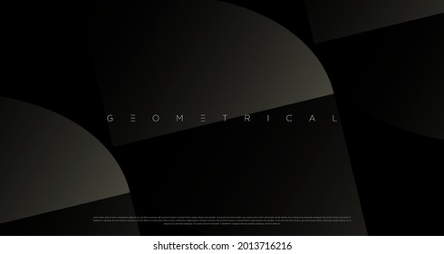 Luxury dark background design for website, poster, brand identity, brochure, presentation template etc. with futuristic geometric shapes. Vector EPS