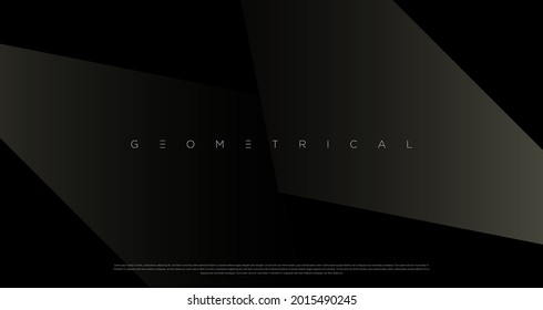 Luxury dark background design for website, poster, brand identity, brochure, presentation template etc. with futuristic geometric shapes. Vector EPS