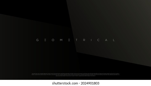 Luxury dark background design for website, poster, brand identity, brochure, presentation template etc. with futuristic geometric shapes. Vector EPS