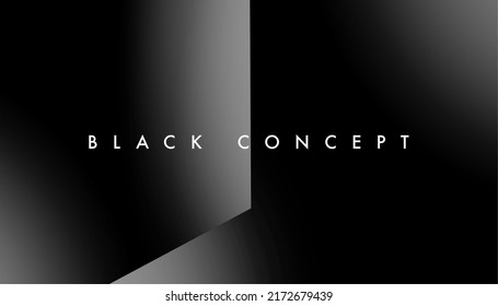 Luxury dark background design for website, poster, brand identity, brochure, presentation template etc with futuristic geometric shapes