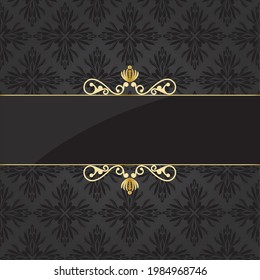 Luxury dark background with gold details