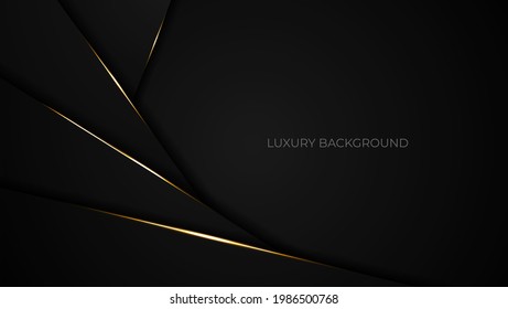 Luxury Dark Background With Gold Details