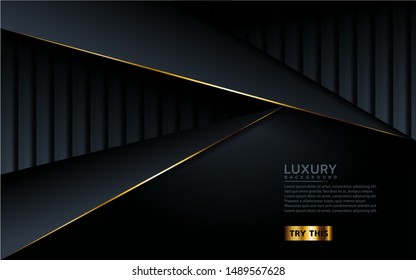 luxury dark background with golden lines combinations. Abstract modern background