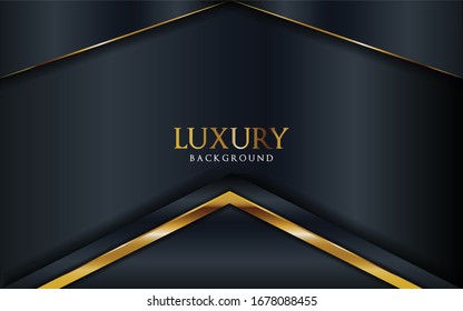 Luxury dark background with golden lines