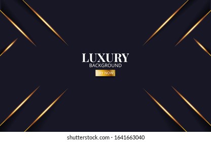 luxury dark blue abstract background with golden line