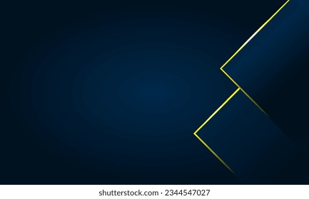 Luxury dark blue abstract background design vector with gold line. Dark blue background for presentation template, card name, banner, etc.