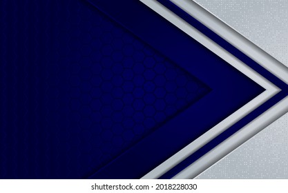 Luxury dark blue background combine with white glitter. Overlap layer textured background design
