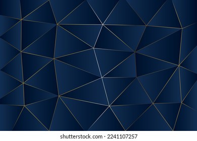 Luxury Dark Blue Low Poly Geometric Background Vectorart
