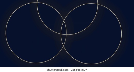 Luxury dark blue navy background with gold circle and shadow. Modern textured dark blue background with realistic geometric shapes.
