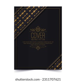 luxury dark border ornament pattern cover