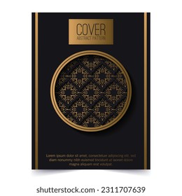 luxury dark border ornament pattern cover