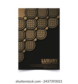 luxury dark border ornament pattern cover