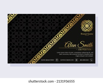 Luxury dark business card pattern style