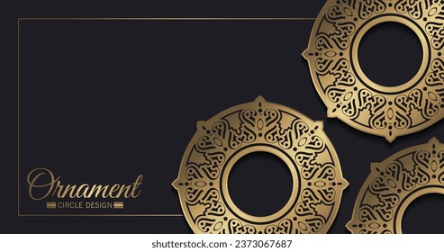 Luxury Dark circle border pattern background