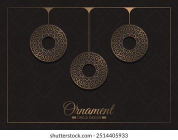 Luxury Dark circle border pattern background