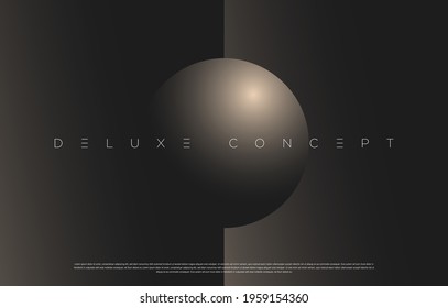 Luxury dark deluxe background design for website, poster, brand identity, brochure, presentation template etc. with futuristic geometric shapes. Vector EPS