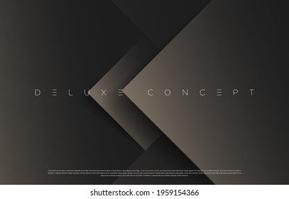 Luxury dark deluxe background design for website, poster, brand identity, brochure, presentation template etc. with futuristic geometric shapes. Vector EPS