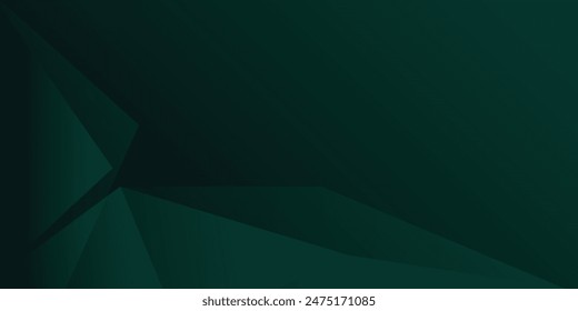 Luxury dark emerald green abstract background with geometric shapes multiply layer. Vector illustration