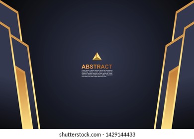 luxury dark gold abstract wave background