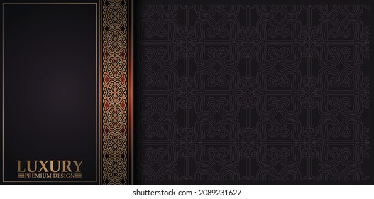 fondo de adorno de color dorado y oscuro de lujo
