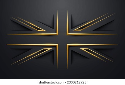 Luxury Dark Great Britain Flag