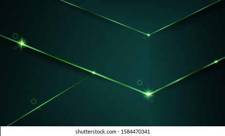 luxury dark green background with golden green metalic abstract shapes