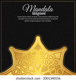 Luxury Dark mandala background concept