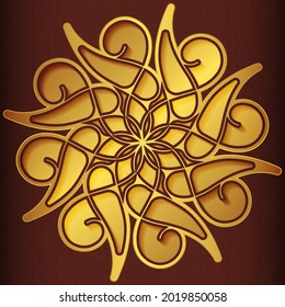Luxury dark Mandala background design template