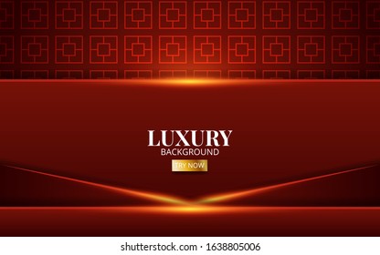 luxury dark orange vector background with geometric pattern.