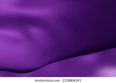 The luxury of dark purple fabric texture background. Closeup of rippled silk fabric. Stacked silk fabrics. Dark purple background. 3D vector illustration. Stock Vector