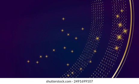 Luxury dark purple and gold background