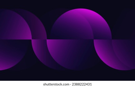 Diseño de fondo de degradado violeta oscuro de lujo. Composición dinámica de formas. Ilustración del vector