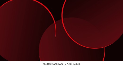 Fondo Abstractas rojo oscuro y negro de lujo con esferas brillantes 3D superpuestas