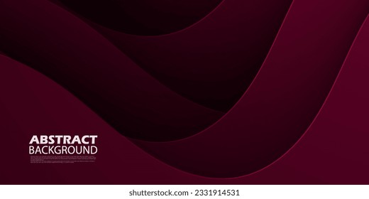 Luxury dark red wave abstract background with overlap gradient color on background with simple lines pattern. Eps10 Illustration vector