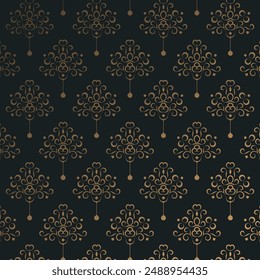 luxury dark seamless pattern background