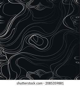 Fondo abstracto de plata oscura de lujo con textura de líneas, diseño para tela, empaque, Internet, dibujo a mano Esbozo ilustración vectorial.