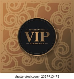 luxury dark vip card in ornament texture